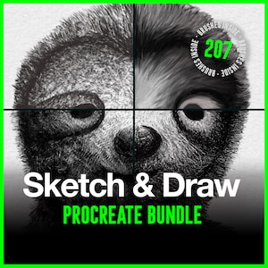 Sketch & Draw - 207 Procreate Brushes Bundle. Procreate Pencil brushes, Procreate Marker, Procreate Chalk, Procreate Grunge Brush
