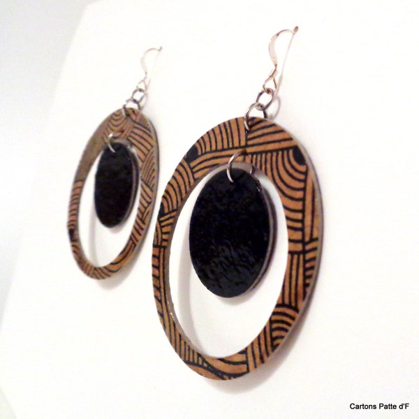 Cardboard Earrings Etsy