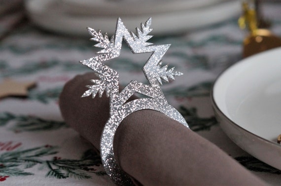 christmas napkin silver napkin ring holders