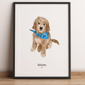 カスタムペットポートレート、写真からの犬の絵画、写真からのペットの絵画、ミニチュアペットポートレートギフト、ペットポートレートギフト