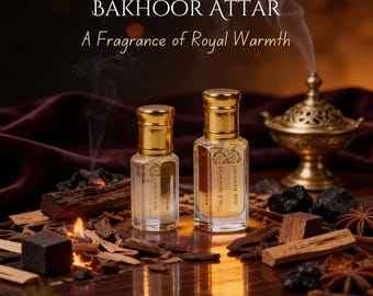 Bakhoor Attar | Handmade Kannauj Fragrance | Alcohol-Free Arabian Scent | Smoky Woody Unisex