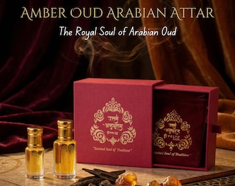 Amber Oud Arabian Attar | Handmade Kannauj Perfume | Vegan Alcohol-Free Scent