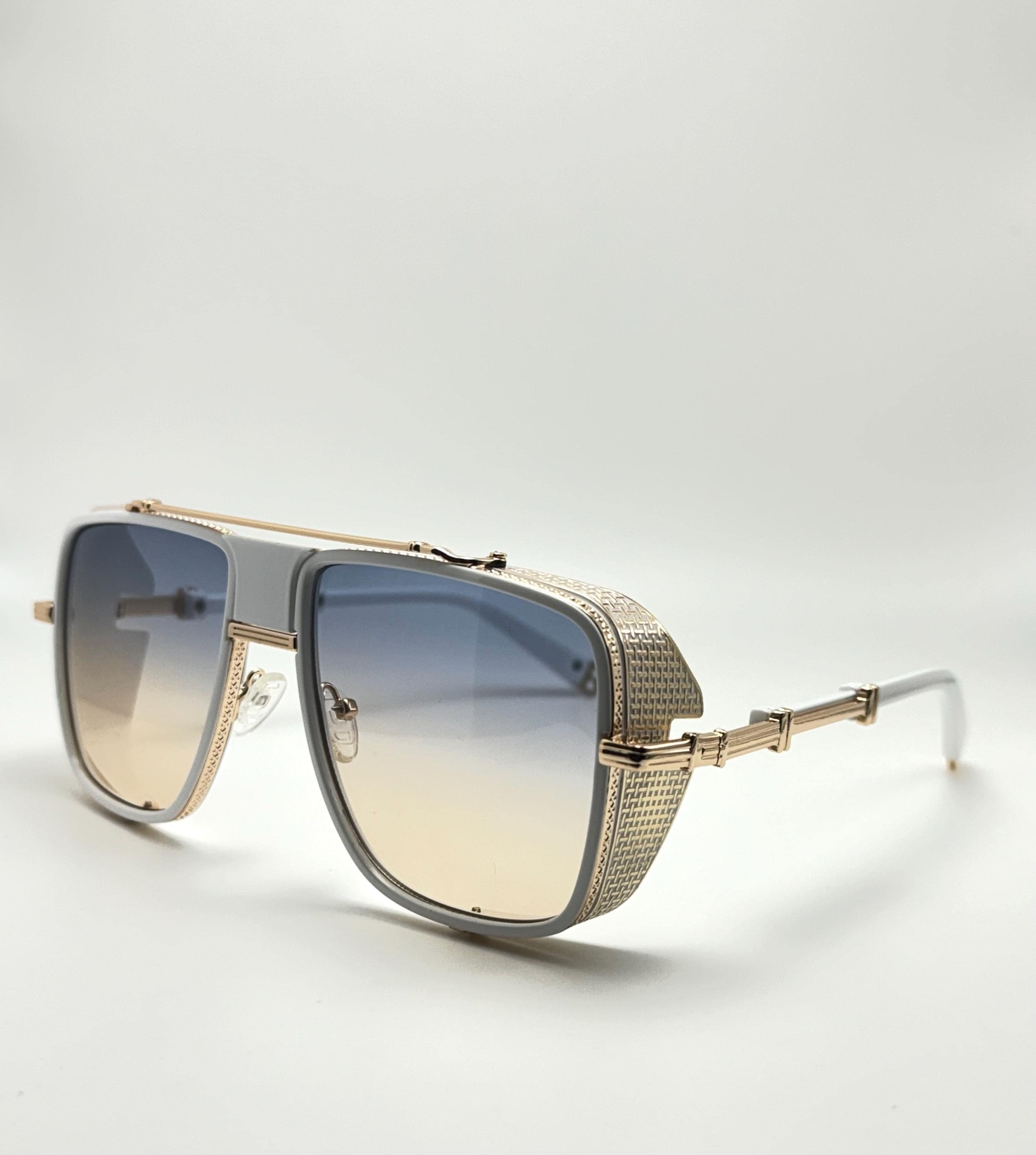 Polarized Pilot Sunglasses with Metal Frame, UV400 Protection, Lightweight LUENX Rectangular Polarized Aviator Sunglasses for Men Retro  main image 4