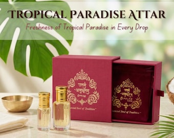 Tropical Paradise Perfume Oil | Fruity Floral Attar, Alcohol-Free