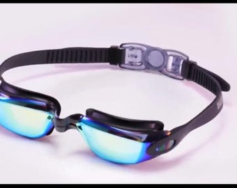 Professional Anti-Fog UV Swimming Goggles with Ear Plugs & Case - Clear Vision Underwater