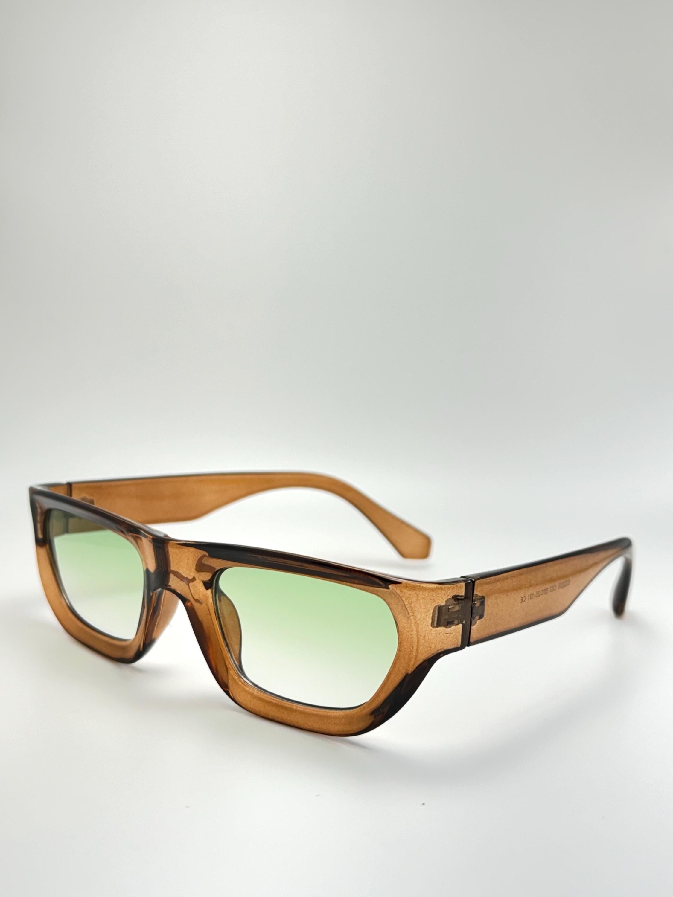 Retro Polarized Rectangle Sunglasses UV400 Protection Unisex 2 Pairs丨Square Sunglasses for Women Men Trendy Retro  main image 2