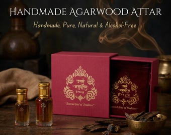 Aceite de oud de madera de agar hecho a mano: regalo de aceite perfumado vegano sin alcohol