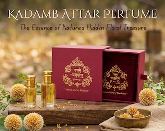 Kadamb Attar Perfume Oil: Rare Indian Floral, Vegan, Luxury Gift Box