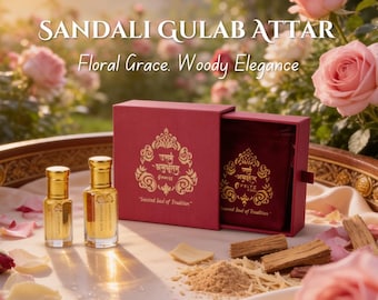 Sandali Gulab Attar | Rose & Sandalwood Fragrance | Handmade Kannauj Perfume