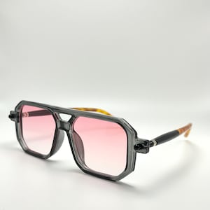 Vintage Tortoise Aviator Square Sunglasses: Unisex UV Protection