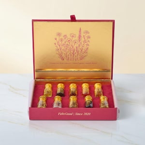 Set de regalo de aceite perfumado Attar de lujo: fragancia natural sin alcohol/regalo de San Valentín