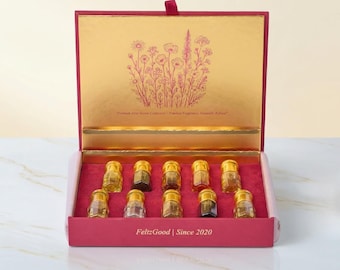Luxury Attar Perfume Oil Gift Set – Natural, Alcohol-Free Fragrance| Valentine's Gift