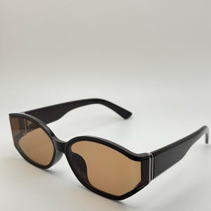 Vintage Oval Brown Sunglasses Women - Etsy display picture 1