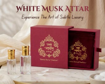 White Musk Attar Perfume Oil: Vegan Alcohol-Free Fragrance in Gift Box