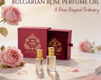 Bulgarian Rose Perfume Oil | Rose Valley Bulgaria | Alcohol-Free Floral Scent | Long Lasting