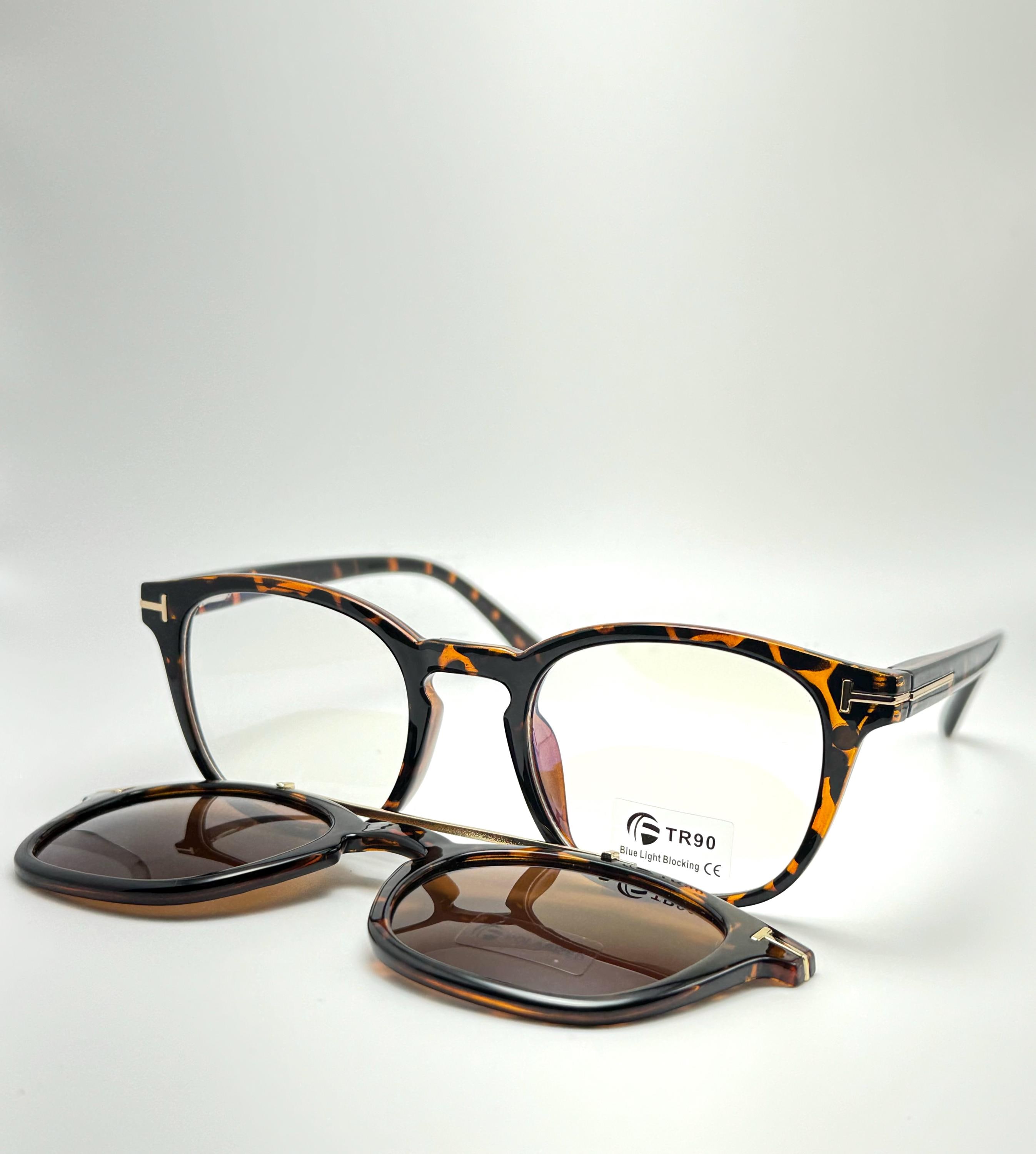 Luxury Italian Double Lens Retro Square Polarized Anti-blue  display picture 3