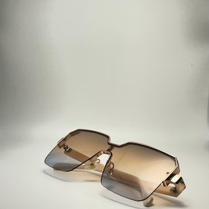 Chic Semi-Rimless Designer Square Sunglasses for Women