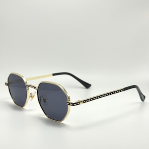 Vintage-Inspired Hexagon Steampunk Sunglasses: UV Protection Metal Frames for Men & Women
