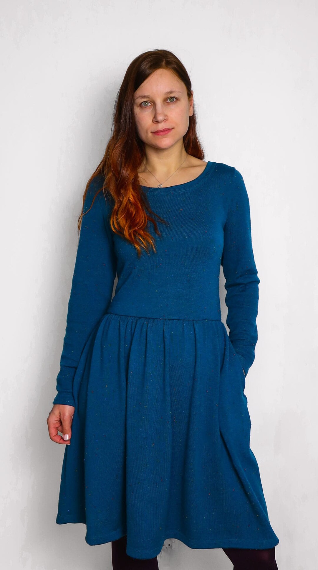30+ Colors! | Merino Wool Fit and Flare Dress | Knitted Women's Longsleeved  Dress | Woolen Summer Flared Dress | Everyday Wear - Etsy