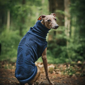 Sweter dla psa z wełny merynosowej ze wzorem liści paproci | Bluza dla psa na zamówienie | Ponad 30 kolorów! zdjęcie 5