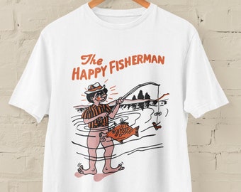Happy fisherman t shirt Clearance