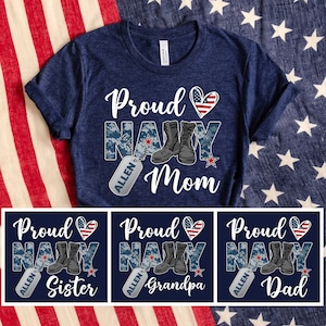 Proud Navy Mom Shirt, Navy Graduation Shirt, Navy Camp Shirt, Proud Navy Family Shirt, Sailor Shirt, Custom Navy Shirt, Navy Matching Shirt