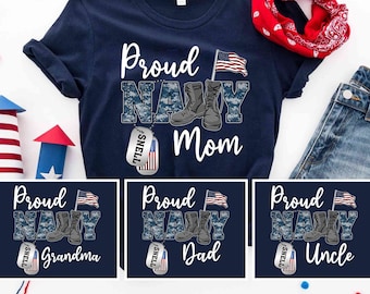 Proud Navy Family Shirt, Navy Graduation, Navy Boot Camp, Proud Navy Mom Shirt, Sailor Shirt, Military Family Shirt, Navy Matching Shirt