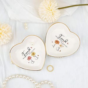 Personalized Friendship Jewelry Dish, Birth Flower Gift, If Friends were Flowers I&#39;d Pick You, Best Friend Gift, Birthday Gift for Bestie