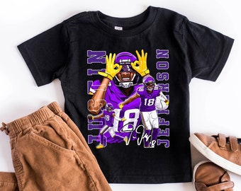 Justin Jefferson Kids Shirt, Justin Jefferson Youth Toddler Shirt, Minnesota Football shirt, American Football MVP Player, Football Fans