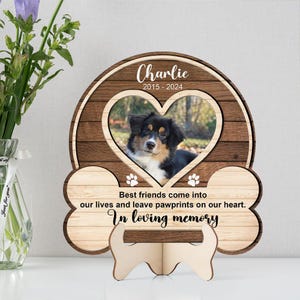 Memorial Pet Wooden Sign, Dog Memorial Wood Frame, Dog Memorial Gifts, Pet Loss Gifts, Pet Sympathy Gift, Pet Loss Gift, Dog Memorial Plaque