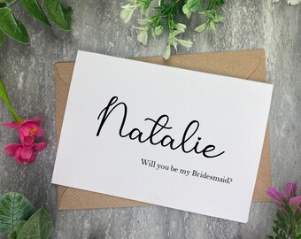 Will you be my Bridesmaid Card, Bridesmaid Proposal Card, Personalised Card, Bridesmaid Proposal, Bridesmaid, Wedding Card, Bridesmaid Card