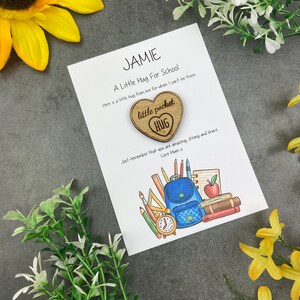 Back To School Gift, First Day Of School, First Day Of Nursery, Pocket Hug, Anxiety Worry Gift, Hug Token, Starting School, Reception