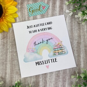 Thank You Teacher Card | Personalised Teacher Card | End of Year Card |Teacher Appreciation | Thank You Card | End Of School Card