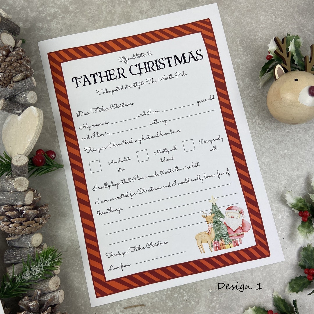 Letter to Father Christmas Letter to Santa Claus Christmas - Etsy