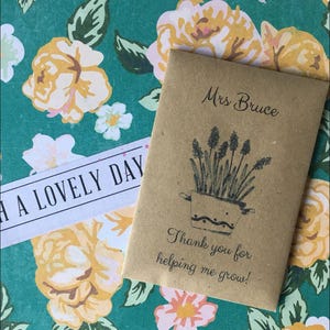 Teacher Appreciation Gift: Sunflower Seeds in Kraft Envelope