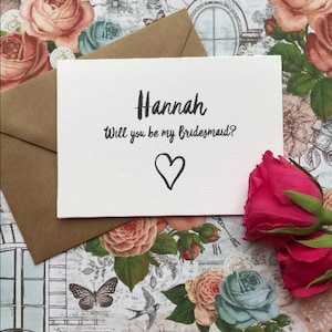 Personalized Bridesmaid Proposal Card: Wedding Party Greeting