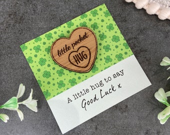 Good Luck Gift, Pocket Hug Token, Little Pocket Hug, Send A Hug, Pick Me Up Gift, Gift For Friend, Gift For Good Luck, Luck Gift