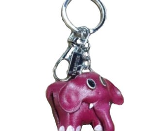 Portachiavi in vera pelle a forma di elefante - Altri colori