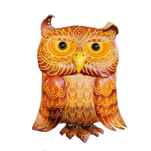Precioso bolso BÚHO MARRÓN, mochila de piel auténtica, bandolera de diseño original, asa larga ajustable, regalo especial.