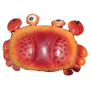 Lindo bolso bandolera de piel auténtica CARB naranja, diseño original FISH, cierre de cremallera, asa larga ajustable