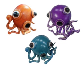 Leather Octopus Keychain – Sea Animal Keyring