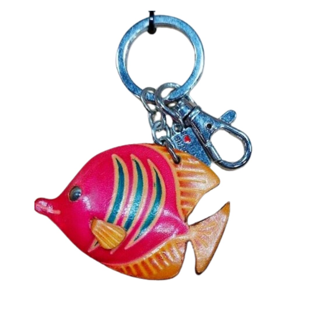 Keyler Fish Rings Leather Fish Keyring – Original Marine Design - Etsy