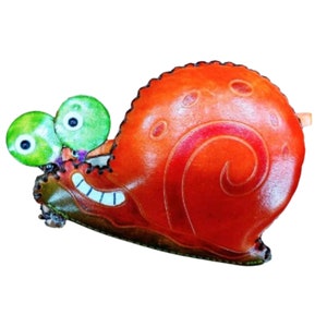 ORANGE SNAIL本革財布、GREENオリジナルデザインポーチ、ブラウンコインホルダー、スペシャルギフト
