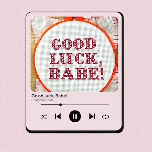 Chappell Roan Playlist Cross Stitch Patterns - HOT TO GO! - Good Luck Babe - Red Wine Supernova - Pink Pony Club - Downloadable Pdf Patterns