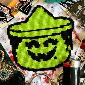 McDonald’s Witch Halloween Bucket Cross Stitch Pattern - Candy Bucket Cross Stitch - Witch Bucket Cross Stitch