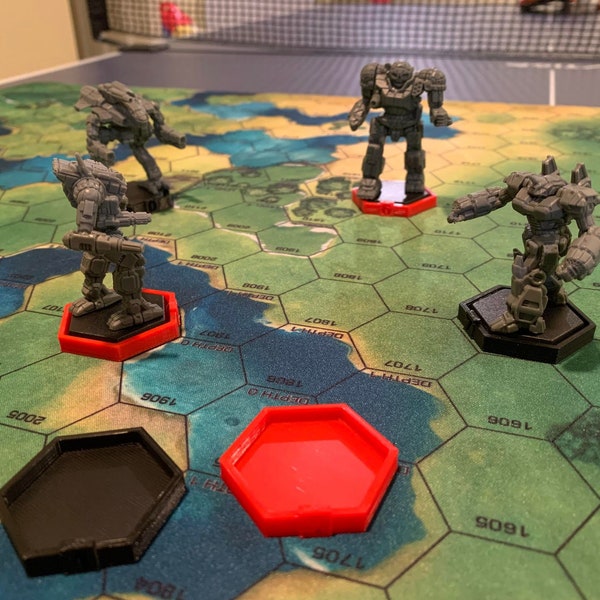 BattleTech Numbered Hex Team Markers *UPDATED*