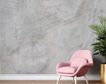 Gray Concrete Wallpaper, Removable Wallpaper, Self Adhesive Peel and Stick Wall Art