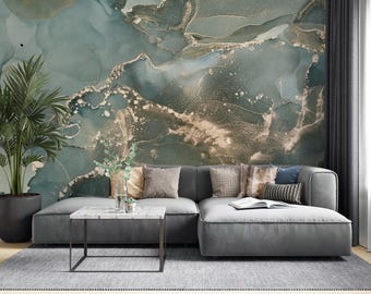 Marble Wallpaper Mural: Peel and Stick, Non-Woven Wall Art