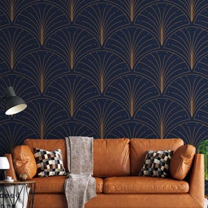Art Deco geometrische nahtlose Vektor Muster Tapete, Wohnzimmer Wandbild zum Schälen und Aufkleben