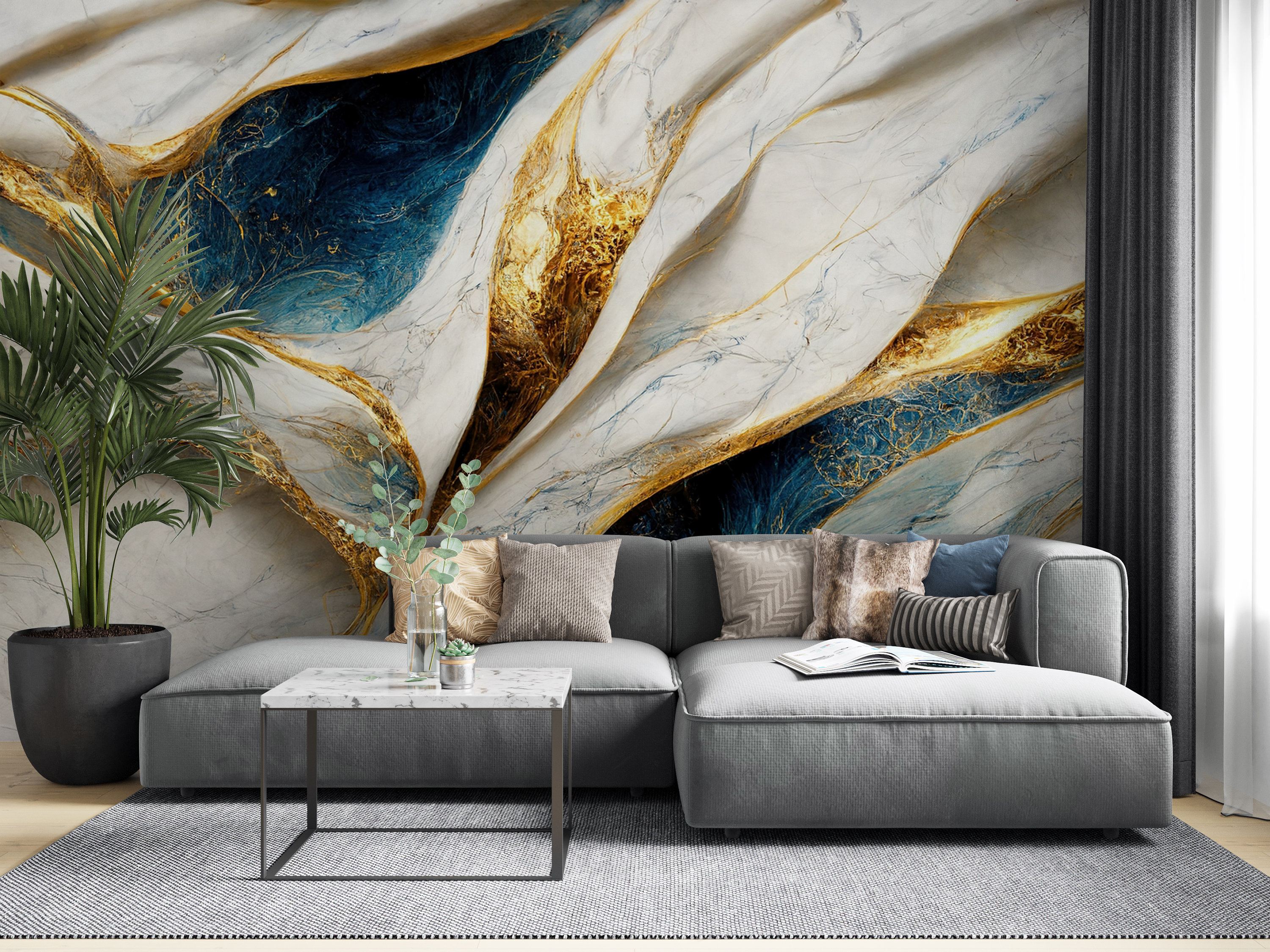3D Marble Wallpaper, Living Room Wallpaper, Self Adhesive Peel and ...